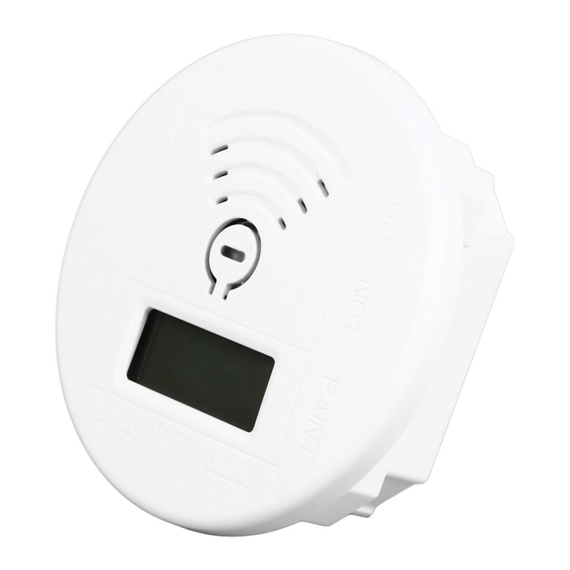 CO Detector Battery Operated Audible and Visual Mini CO Alarm