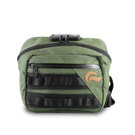 Kross Smell Proof Fanny Pack Hipster Bag w/Combo Lock, Green, 7.5 x 7 x 3.5 inches, Cross Body