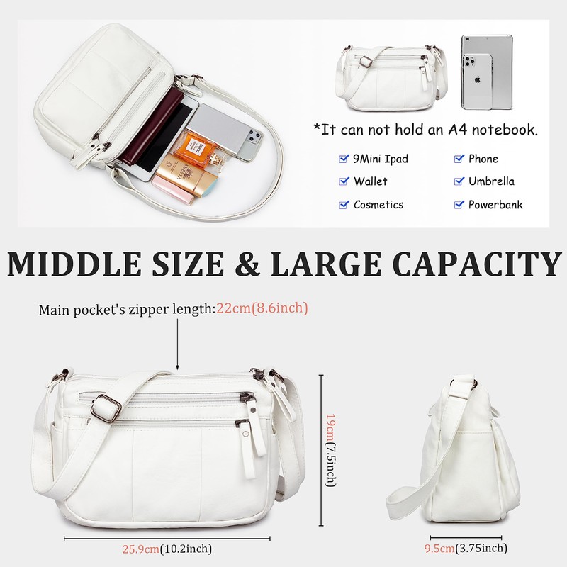 Purses for Women Soft PU Leather Shoulder Bag Ladies Crossbody