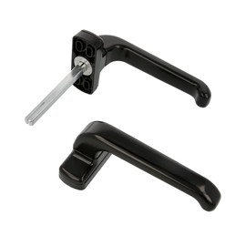 Amig - Rosettes Door Handle Set | Epsilon Model | Aluminium | 5`2" x 2´8" | 0,3" Square | Colour: Black