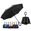 LANBRELLA No Drip Umbrella Double Layer Inverted, C Shaped Handle