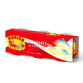 Auriga tonno al naturale 80gr. Confezione da 3 lattine.Fonte di proteine.Senza conservanti.