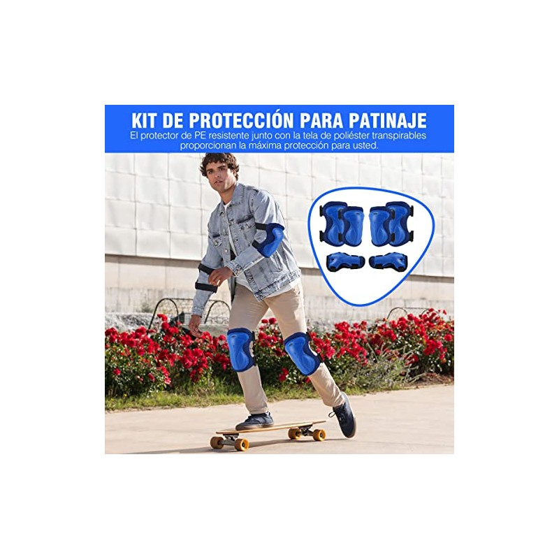 MUÜNSOY Juego De Rodilleras, Coderas, Muñequeras 6 Pzs, Paquete De