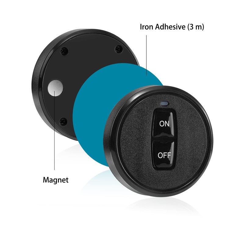 Meskliu Wireless Light Switch & Receiver Kit - Mini Remote