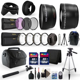 Accessory Kit for Canon EOS T5 / 1200D Digital SLR with 58mm Fisheye Telephoto + Wide Angle Lens + Filter + Macro Kit + 48GB Memory Card + Top Accessory Kit