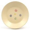 Kakamoto Sousen Setoyaki Ammegame Dish (with Saucer) Dots
