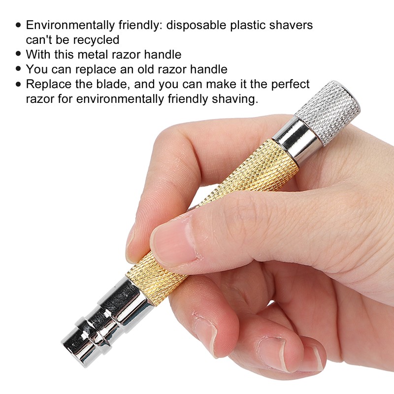 Old Fashioned Razor Handle Zinc Alloy Retro Long Handle Shave