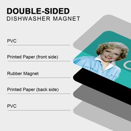 The Golden Girls Dishwasher Magnet, Funny Clean Dirty Magnet Sign Indicator, Universal Dirty Clean Dishwasher Magnet Indicator for Kitchen Organization, Refrigerator Dish Wash Sign Magnet