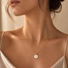 CTEEGN 14K Gold Plated Dainty Cross Necklace for Women White