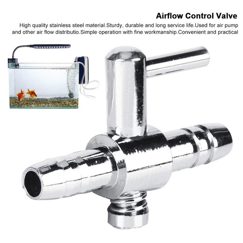 Tnfeeon 10pcs Aquarium Air Flow Control Valve Stainless Steel Aquarium