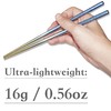 TIAKO 2 Pair Titanium Chopsticks Set (Blue & Pink) |