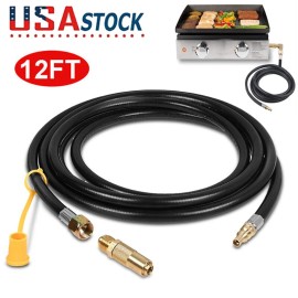 AOMINOHOMA 12 FT LP Propane Quick Connect Hose Gas Grill Hose for Appliance 3/8 Female USA