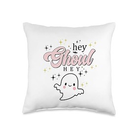 Hey Ghoul Hey Graphic Design Throw Pillow, 16x16, Multicolor