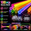 100-Pack Glow Sticks for Party Favors – Connectable Light Up