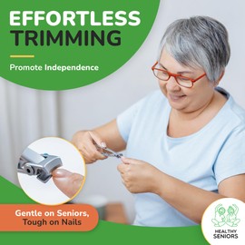 Complete Nail and Toenail Clippers for Seniors with Thick Toenails, Big Toe Nail Clippers for Thick Toenails Long Handle, Heavy Duty Toe Nail Clippers for Thick Nails for Seniors