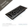Sierra Grates 4" x 10" Floral Design Floor Register in