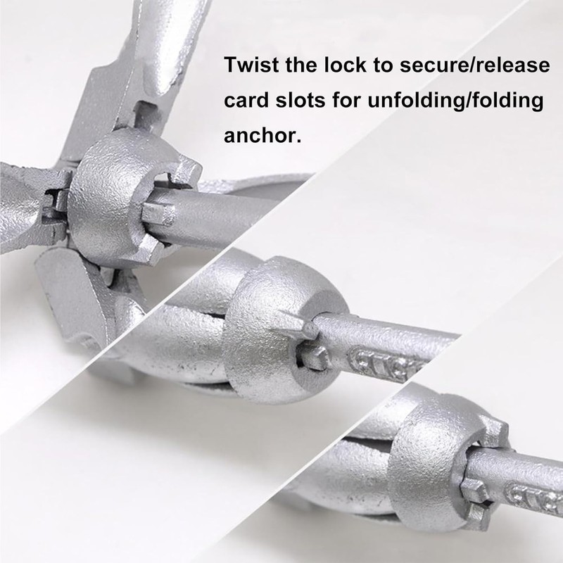 BeGrit Kayak Anchor 1.5 lb Small Boat Anchor Kit Folding