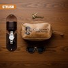 GEEZY PU Leather Mens Toiletry Bag - Travel Wash Bag