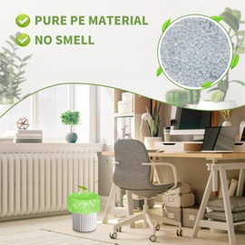 Magesh 105 Count 4 Gallon Small Trash Bags, Green, Transparent, Durable, Leak-Proof, Unscented, Easy to Use, Versatile, Outstanding Customer Service