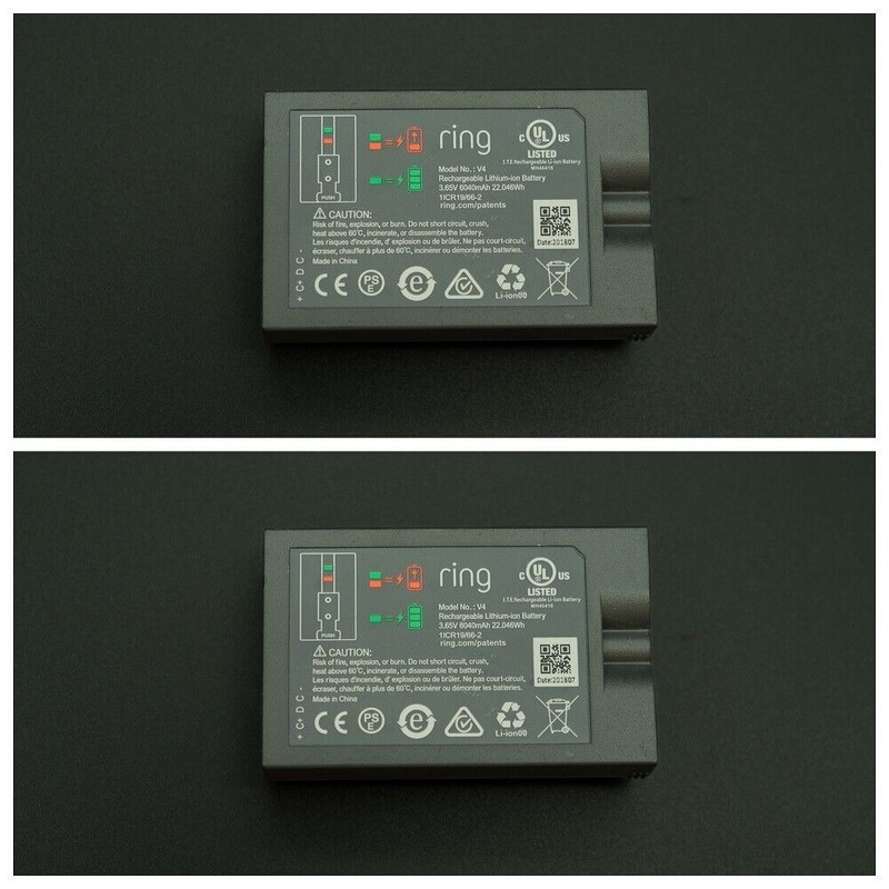 Ring 2x New Genuine Rechargeable Battery V4 Ring Video DoorBell