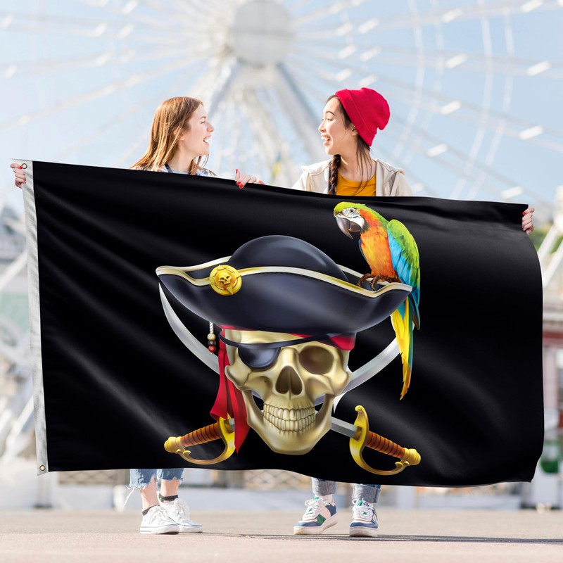Pirate Flag – Jolly Roger Flag – Funny Flag -