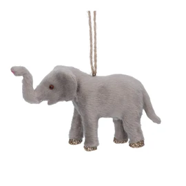 Gisela Graham Safari Animals Faux Fur Decoration Various Animals (Elephant 12cm)