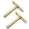 XMHF 3 Inch Floating Shelf Brackets Brass Tone, 2 Pack