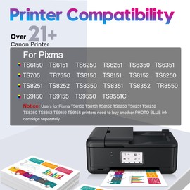 ONLYU PGI-580XXL CLI-581XXL Ink Compatible with PGI-580 CLI-581 Ink Cartridge Compatible for PIXMA TS6150 TS6151 TS6250 TS6251 TS6350 TS6351 TS705 TR7550 TR8550 TS9550 TS9551C TS8150 (10 Pack)