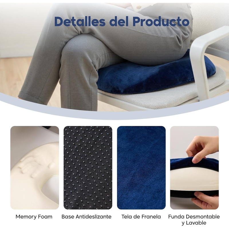 OSLIFE Cojin para Coxis y Ciatica Lumbar，Cojines para Silla Memory