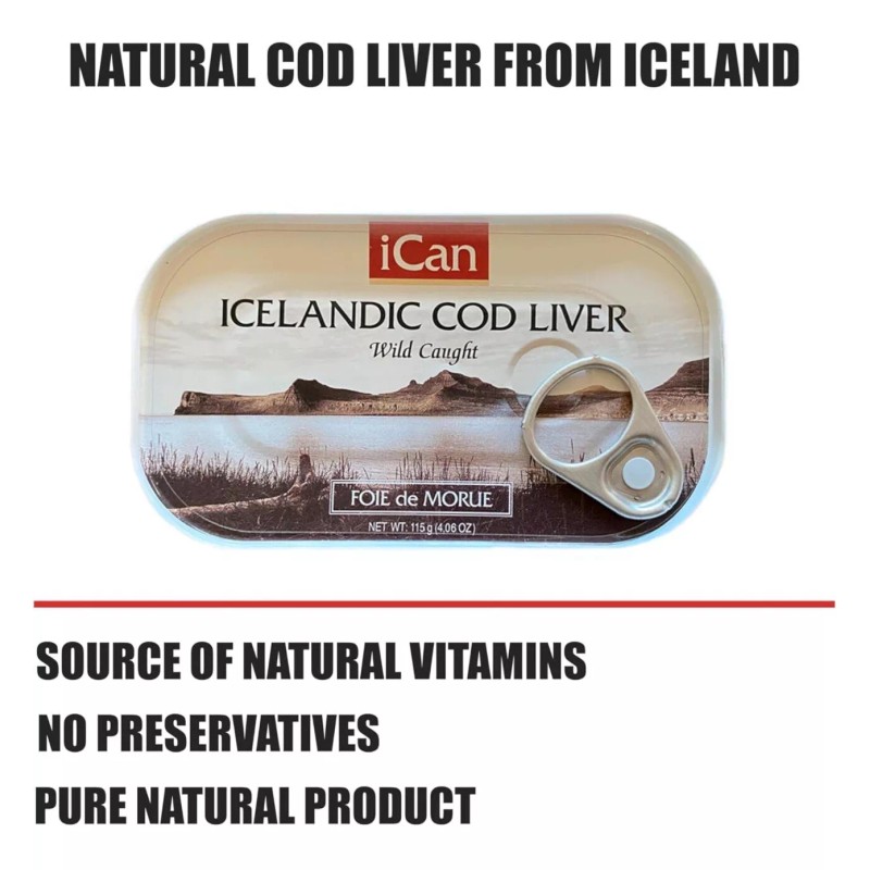 ICAN Icelandic Cod Liver Wild Caught (4.06 oz) Pack Of