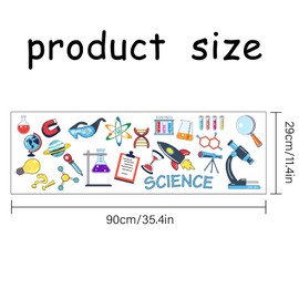 OLYCRAFT Pack of 23 Theme Science Element PVC Wall Stickers 290 x 900 mm Colourful Wall Sticker Pattern Wall Decoration for Living Room Bedroom Decoration DIY Wall Art Wall Picture
