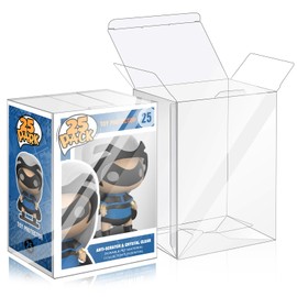 Gdsun Vinyl Figure Protector Cases for 4 Inch Collectibles, 0.38mm Heavy Duty Crystal Clear Stackable Display Box with Locking Tab, Scratch Resistant PET Plastic Storage (Clear, 25-Pack)