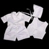 Dressy Daisy Baby Boys Baptism Christening Clothing Outfit White Satin