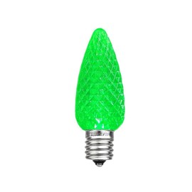 Novelty Lights 25PK C9 LED Faceted Ultra Bright Dimmable Outdoor Christmas Light Replacement Bulbs LED Replacement Bulbs, Led Bulbs, Outdoor Light Bulbs String Light Bulbs (Green)