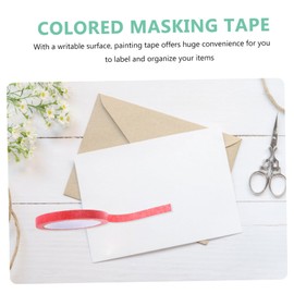 OSALADI 8 Rolls Colored Masking Tape Wide Decorative Paper Tape for Crafting Painting Labeling Non Damaging for Home School Projects Includes Red Black Yellow Green Orange Light Blue Pink