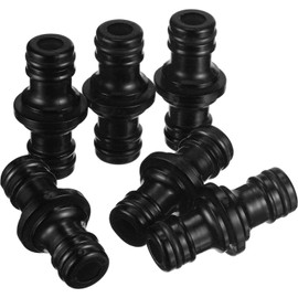 integrity.1 Pack of 6 Hose Connectors, Two Way Coupling Extender, Secure Two Hoses, Double Plug Hose Connector Extension, for Garden Hoses, Plastic Tap Connection