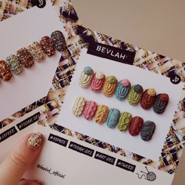 Vibla Todak Gel Tweed Embossed Nail 10 Piece Set / 비블라 토닥젤 트위드 엠보네일 10종 세트