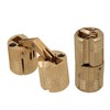 4 Pcs Copper Concealed Hinges Gold 14mm for Wooden Door