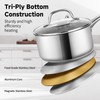 SLOTTET 1Qt & 2Qt Stainless Steel Sauce Pan Set with