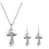 Frodete Mushroom Necklace and Earrings Set for Women - Hypoallergenic