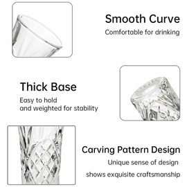 NCnnwovf Small Glasses Set of 2 Tequila Spirits Glasses Clear Thick Bottom Cocktail Glasses for Espresso, Whiskey, Liqueurs, Cocktails, Vodka and Desserts (2)