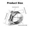 T Bolt Hose Clamps，5 Pieces 26-28MM Durable Exhaust Clamp Set,