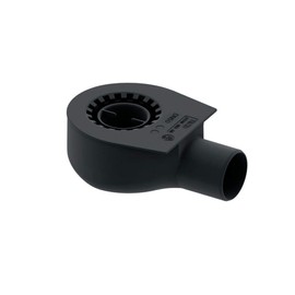 TECE 650000 drainline "flat" drain (spout 360° rotatable; mounting on channel body) black