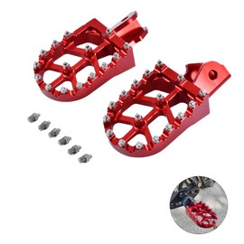 Dirt Bike Foot Pegs CNC Footpegs Foot Pedals Rest for XR150L 2015-2024 CRF150F CRF230F 2003-2019 CRF250F 2019-2024 Motorcycle motorbike (Red)