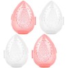 Framendino, Paquete de 4 esponjas de maquillaje transpirables, color rosa