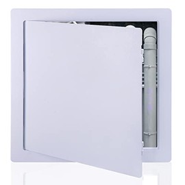 Suteck Plumbing Access Panel for Drywall Ceiling 10 x 10 Inch Reinforced Plastic Wall Access Doors Removable Hinged White