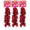Valentines Day Garland Heart Tinsel, Pack of 3, 36 Feet