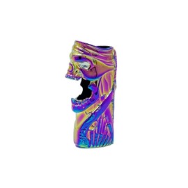 Rainbow Skull Pirate Skeleton Metal Lighter Case Cover Holder fits BIC Full Standard Size Lighter J6