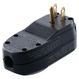 napkery Leakage Protector Black Durable 120 Volts Automatic Reset 3-pin Plug Portable PC Ground Fault Circuit Interrupter Air Conditioner