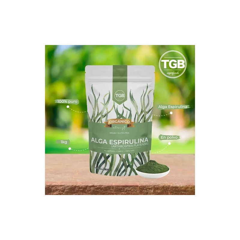 Espirulina 100% Pura Premium Polvo 1 Kg.